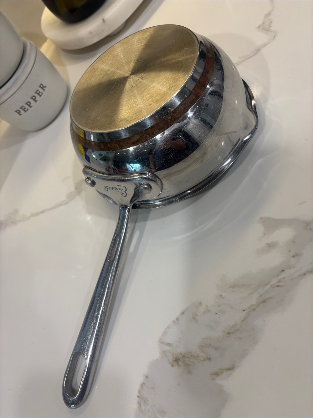 All-Clad Emeril Copper Core 1QT Pour Over Stainless Steel Pot with Handle